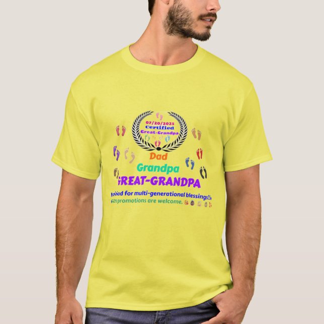 Camiseta Conmemorativo del Gran Abuelo (Anverso)