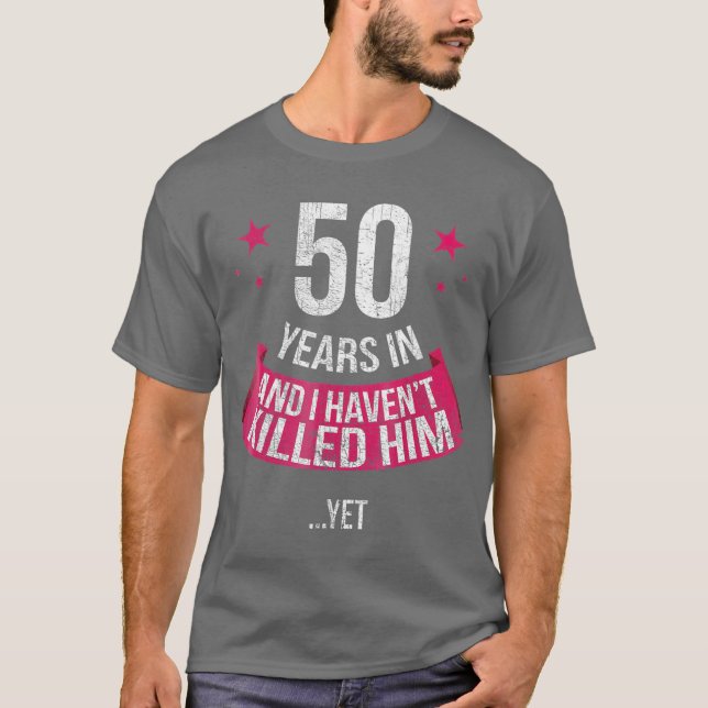 Camiseta Conmovedora esposa 50 años, 50 años, aniversario d (Anverso)
