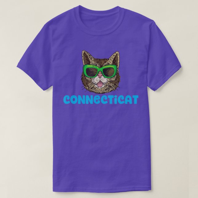 Camiseta Connecticat Connecticut Funny State Cat Pun (Diseño del anverso)