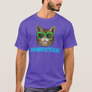 Camiseta Connecticat Connecticut Funny State Cat Pun