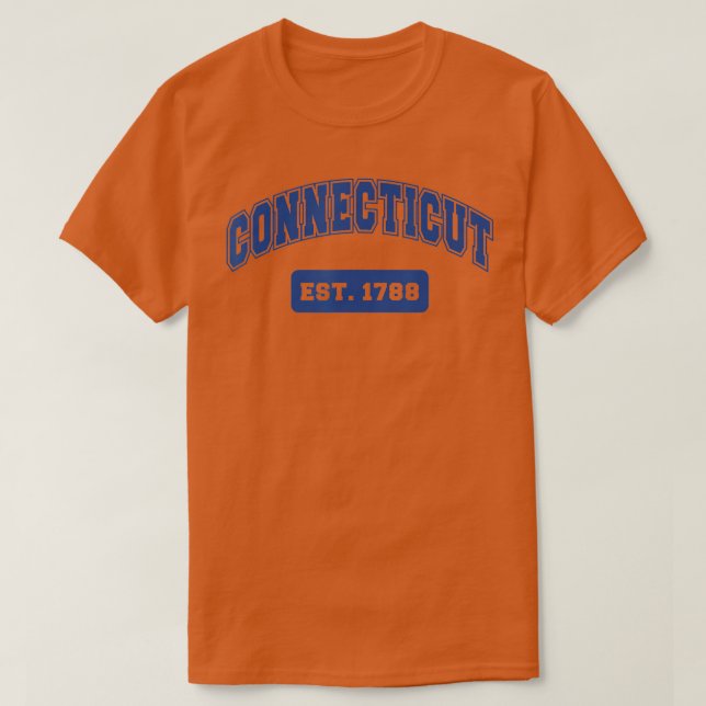 Camiseta Connecticut 1788 Varsity estilo retro (Diseño del anverso)
