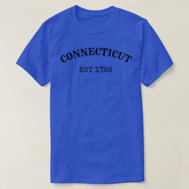 Camiseta Connecticut Est 1788 TShirt (Diseño del anverso)