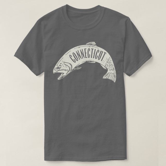 Camiseta Connecticut Fish Wordmark Tan (Diseño del anverso)