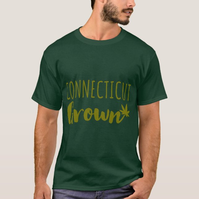 Camiseta Connecticut Grown Weed Leaf MarijuanaPotCannabis f (Anverso)