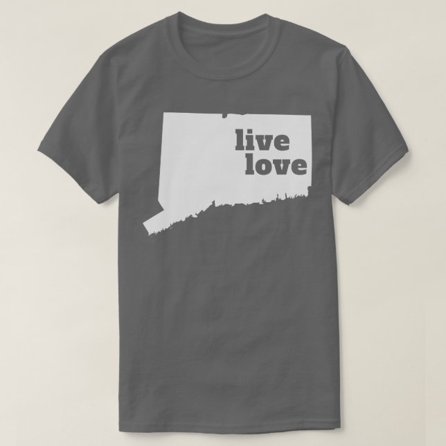 Camiseta Connecticut Live Love Connecticut (Diseño del anverso)