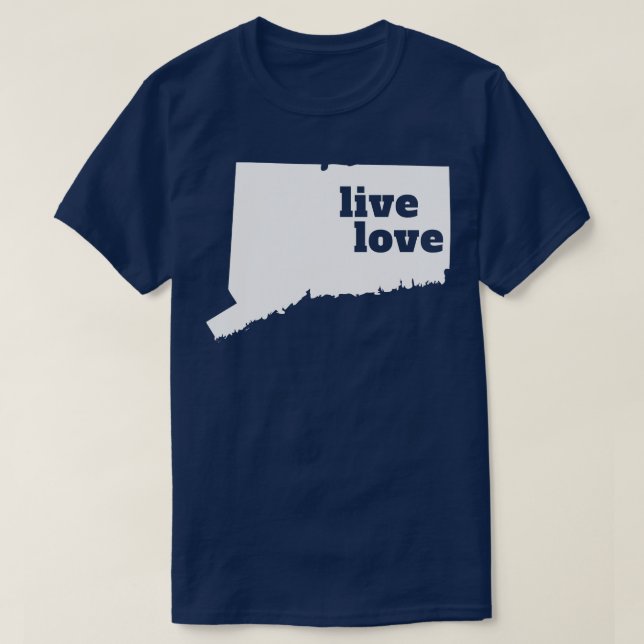 Camiseta Connecticut Live Love Connecticut TShirt (Diseño del anverso)