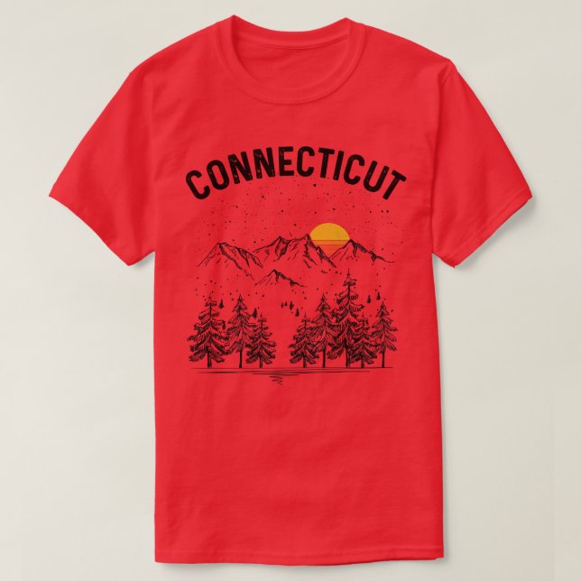 Camiseta Connecticut State Vintage Retro TShirt (Diseño del anverso)