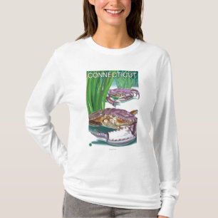Camiseta ConnecticutCrab y pescador