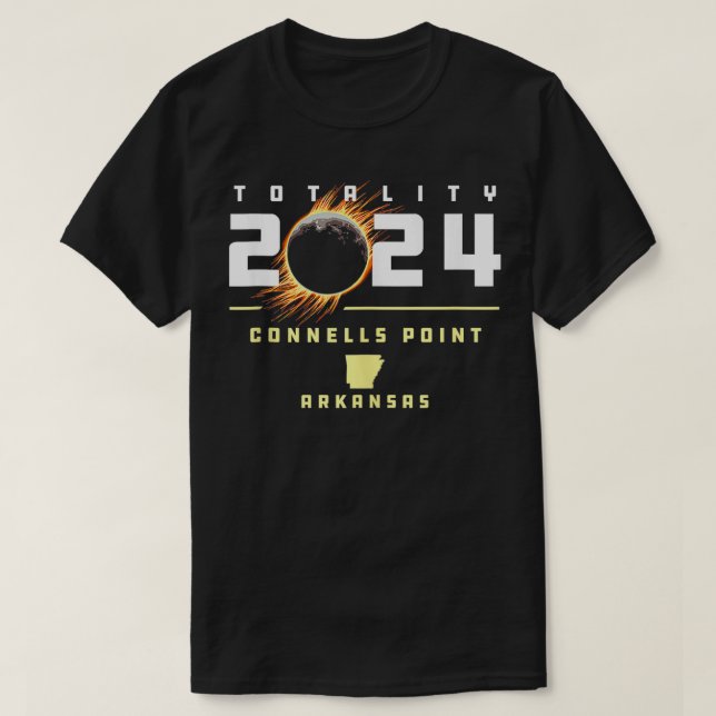Camiseta Connells Point Arkansas 2024 Eclipse solar total T (Diseño del anverso)