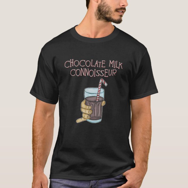 Camiseta Connoisseur de leche de chocolate divertida (Anverso)
