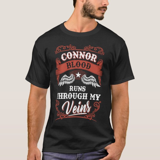 Camiseta Connor blood runs through my veins family christma (Anverso)