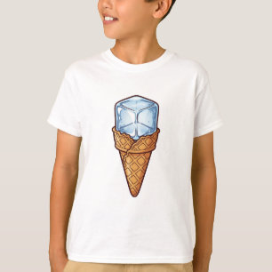 Camiseta Cono de Barquillo de Cubo de Hielo para Niños Frio