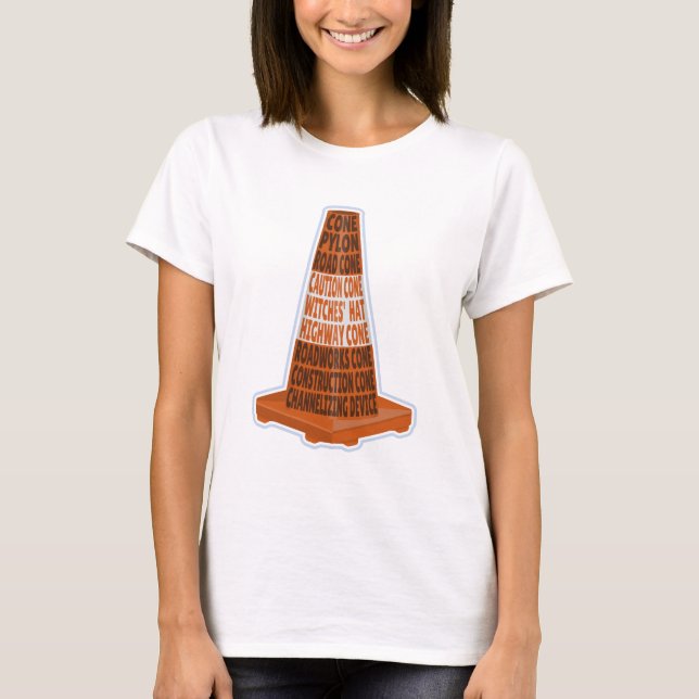 Camiseta Cono de carretera Naranja Taraffic (Anverso)