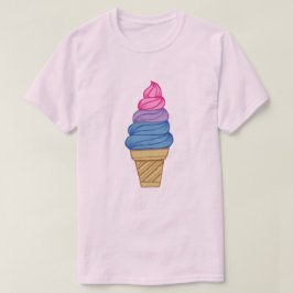Camiseta Cono de crema de hielo para el orgullo LGBTQIA+ bi