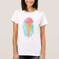 Cono De Helado Con Pinta Azul