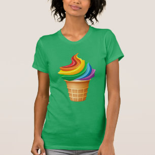 Camiseta Cono de helado de arcoiris