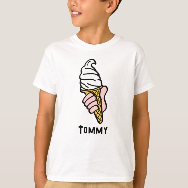 Camiseta Cono de helado de arte pop o corneta (Anverso)