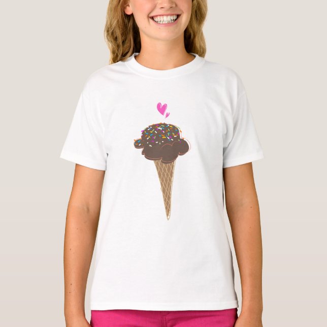 Camiseta Cono de helado de chocolate (Anverso)
