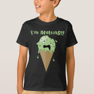 Camiseta Cono de helado de fusión del dibujo animado (esto