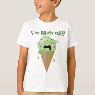 Camiseta Cono de helado de fusión del dibujo animado (esto