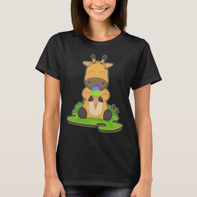 Camiseta Cono de helado de jirafa (Anverso)