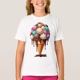Camiseta "Cono de helado desbordante"