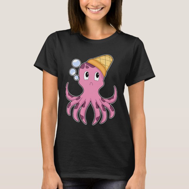 Camiseta Cono de helado octopus (Anverso)