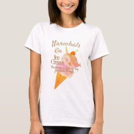 Camiseta Cono de helado personalizado de narval cosas favor