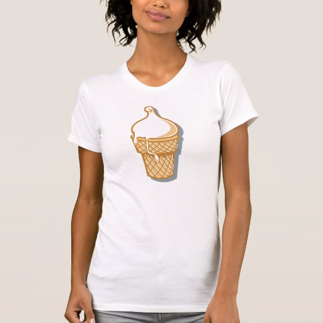 Camiseta cono de helado retro (Anverso)