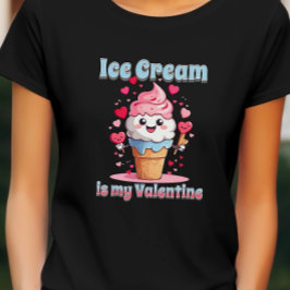 Camiseta Cono de helados kawaii divertido del Día de San Va