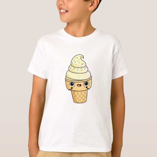 Camiseta Cono de hielo kawaii (Anverso)