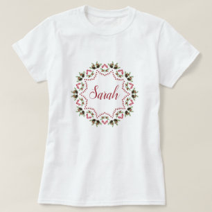 Camiseta Cono de pino y bayas mandala personalizado T