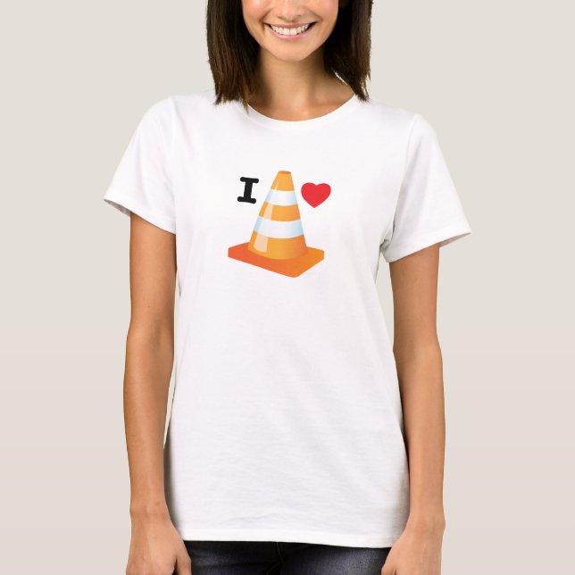 Camiseta Cono de seguridad vial divertida para estudiantes  (Anverso)