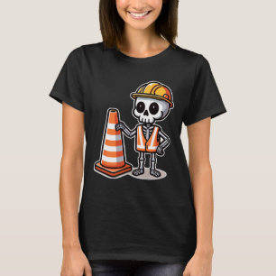 Camiseta Cono de Tráfico de Halloween Skeleton