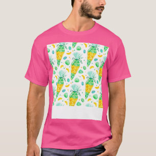 Camiseta Cono Escolar Con Frutos Para La Inscripción Escola