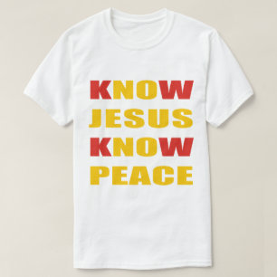 CAMISETA CONOCE A JESÚS CONOCE LA PAZ