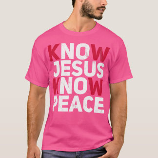 Camiseta Conoce a Jesús Conocimiento Paz Amabilidad Cristia