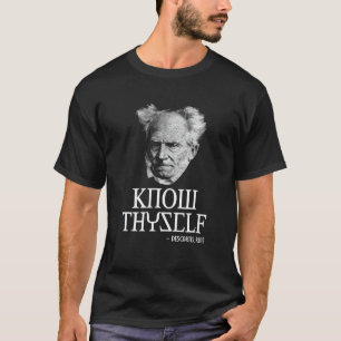 Camiseta Conoce a ti mismo Sócrates Descartes Schopenhauer