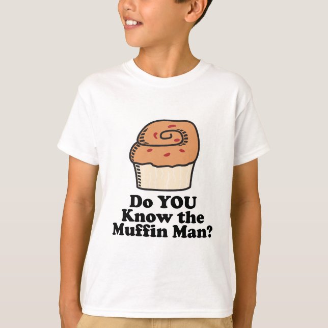 Camiseta conoce al hombre del muffin (Anverso)