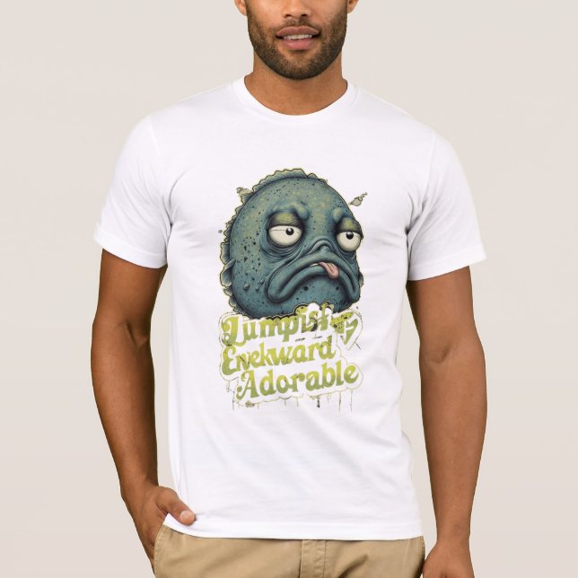 Camiseta Conoce al pez lobo gruñón - La criatura marina fav (Anverso)
