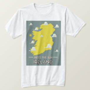 Camiseta Conoce el Sol Irlanda cartel de viaje vintage