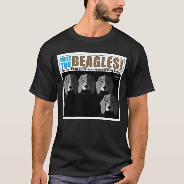 Camiseta Conoce la parodia del álbum clásico de los perros  (Anverso)