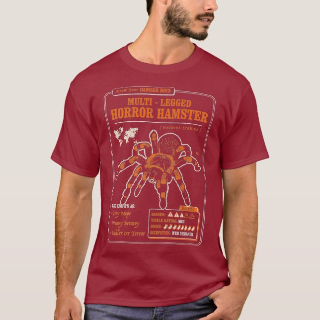 Camiseta Conoce tu hámster de horror múltiple, conocido com (Anverso)