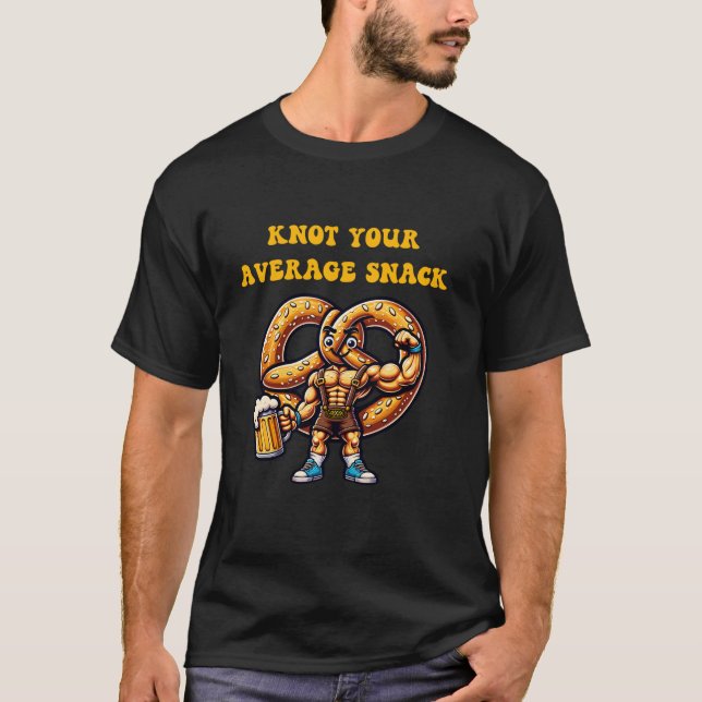 Camiseta Conoce tu promedio de aperitivos Graciosos Pretzel (Anverso)