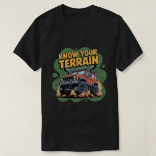 Camiseta Conoce Tu Terreno Camión de Cómic 4x4 Todo Terreno