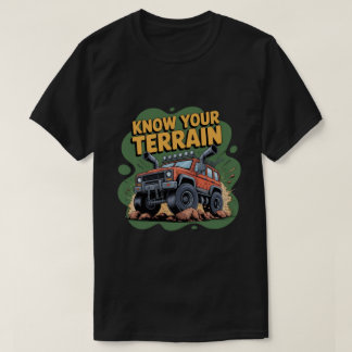 Camiseta Conoce Tu Terreno Camión de Cómic 4x4 Todo Terreno
