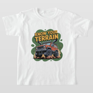 Camiseta Conoce tu terreno Camión de dibujos animados 4x4 t