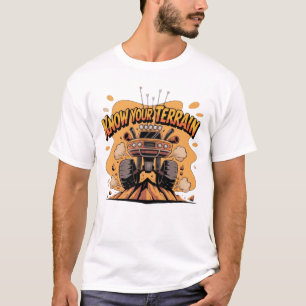 Camiseta Conoce tu terreno Camión monstruo naranja todoterr