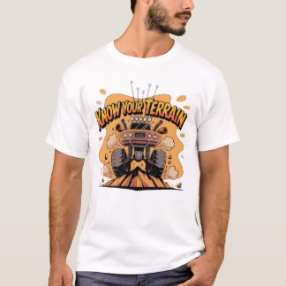 Camiseta Conoce tu terreno Camión monstruo naranja todoterr