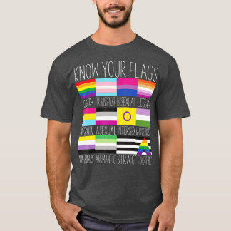 Camiseta Conoce tus banderas transgénero de la bandera del 